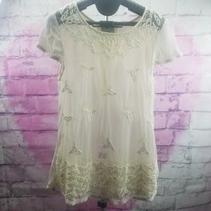 Maeve Sheer Embroidered Top